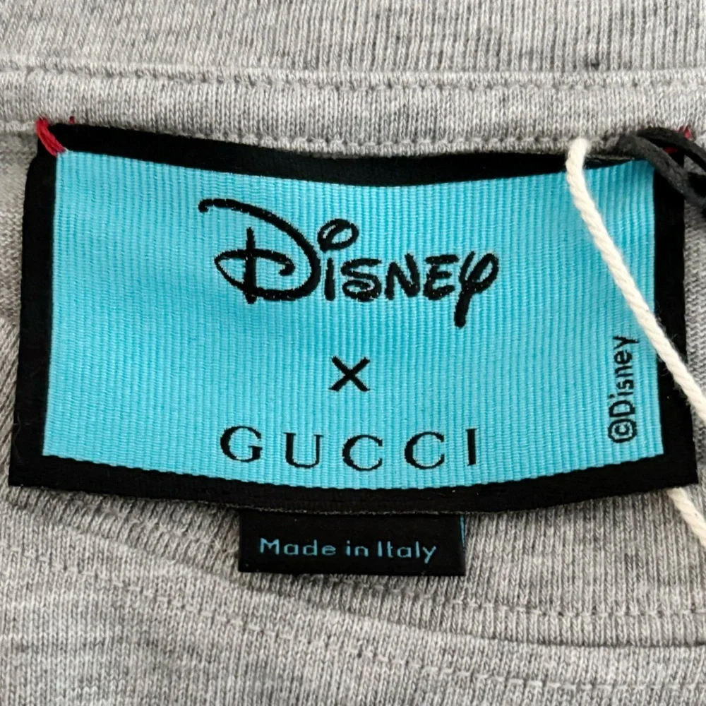 GUCCI X Disney Donald Duck “Flash” Gray T Shirt Tee Unisex Men’s Women’s NWT